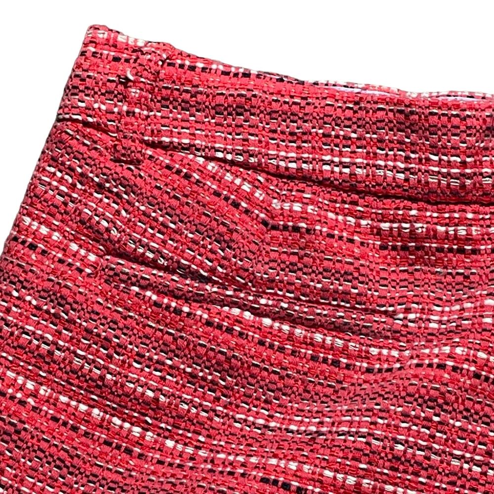 Artisan NY Women's Size 6 Mid Rise‎ Red Multicolor Striped Tweed Style Shorts - Picture 7 of 9